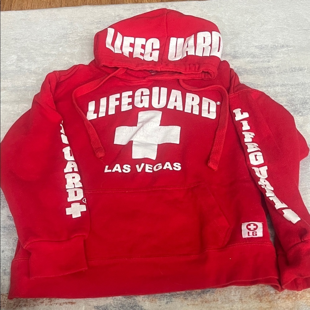 (221)Las Vegas Red Kids Lifeguard Hoodie